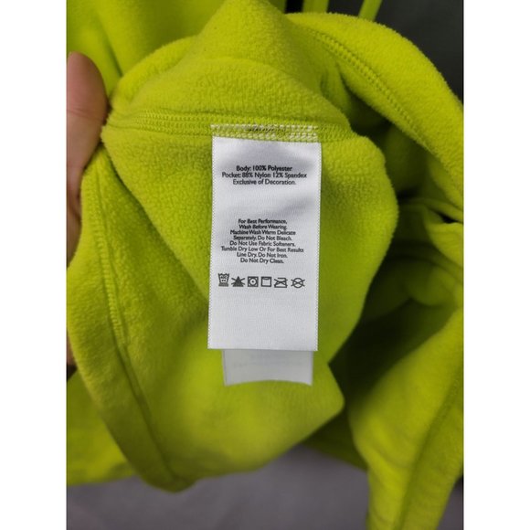 Eddie Bauer Ascent Full Zip Long Sleeve Fleece Lime Green Outdoor Size 2XL - Picture 5 of 9